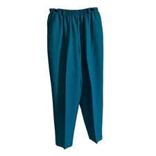 VTG Alfred Dunner Women  s Pants Size 14 Turquoise Elastic Waist Grannycore
