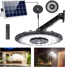 Solar Shed Light with On/Off Switch, up to 3000LM Solar Indoor/Outdoor Lights wi