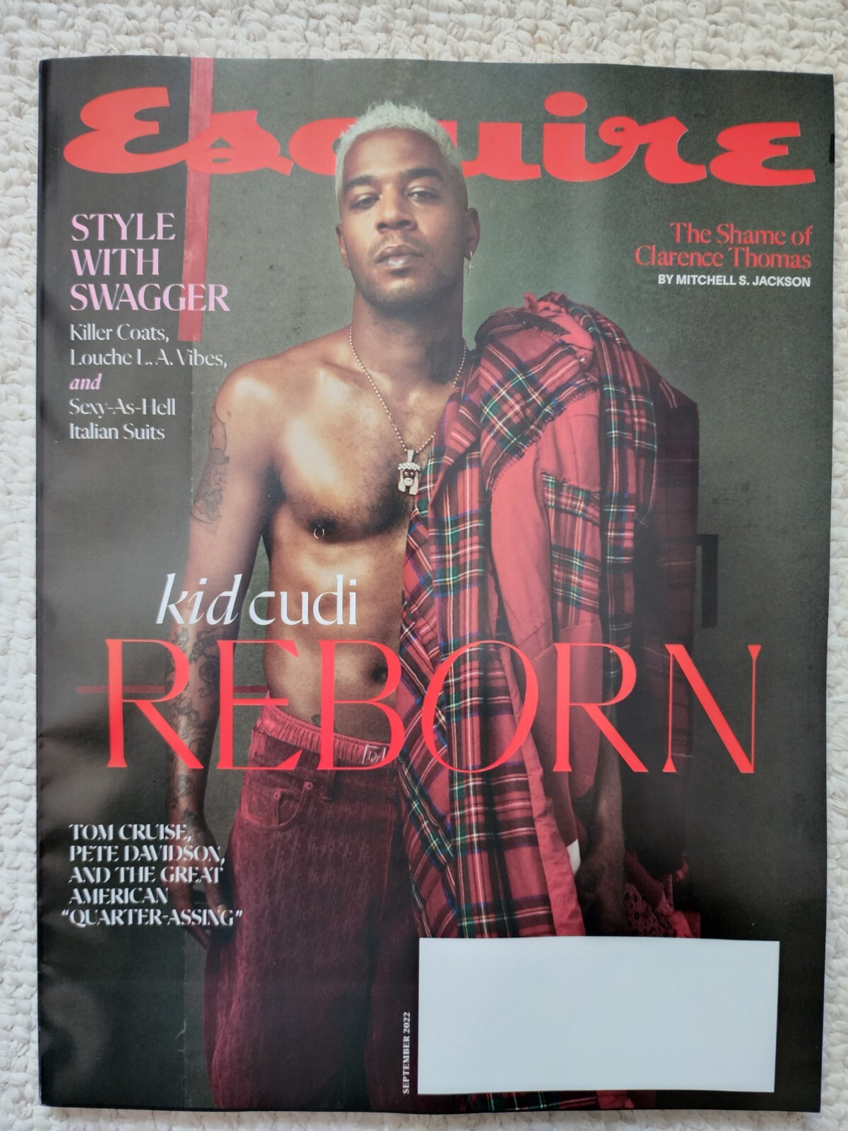 Esquire Magazine September 2022 Kid Cudi Reborn Tom Cruise Pete