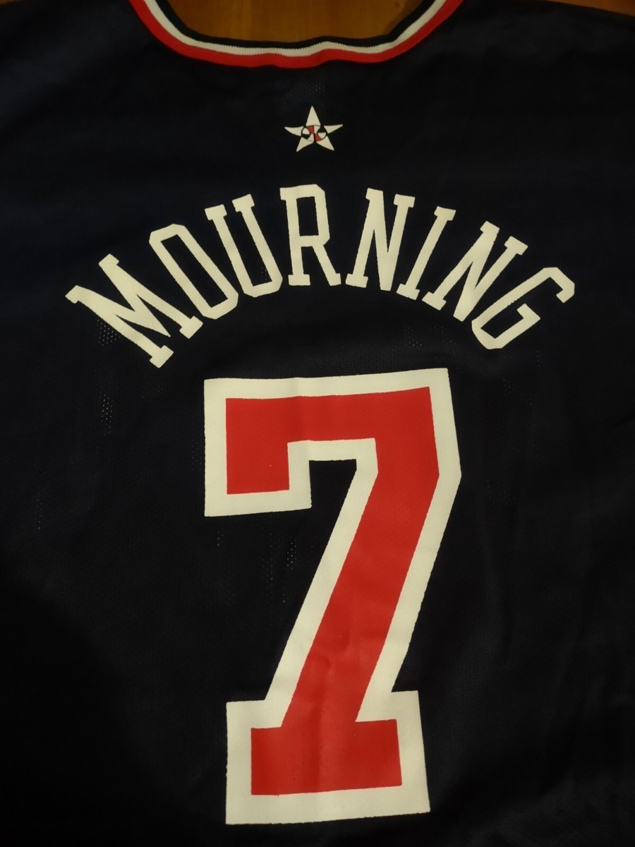 ALONZO MOURNING オーセンティックジャージ Vintage 90s Champion Team USA Olympics Alonzo Mourning Blue