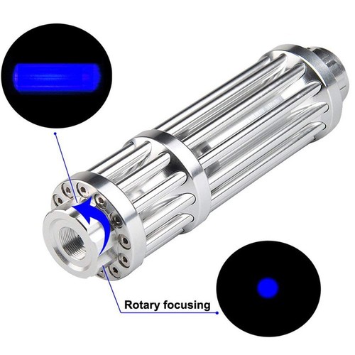 450nm 2000 Meter Blue Laser Pointer Pen Visible Beam Light Zoom Focus Lazer US - Picture 7 of 9