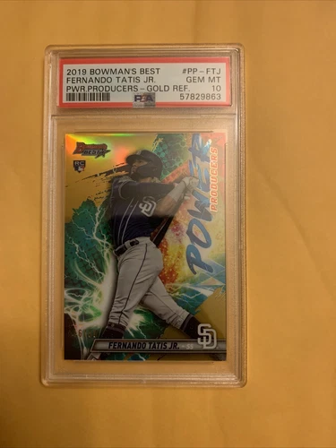 2019 Boman‘s best Fernando Tatis Jr Power Producers gold refractor 16/50 PSA 10