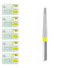 Torpedo, Long Neck 0.9 mm Dia. Extra Fine Grit Diamond Dental Bur 25 Pcs.