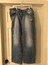 Buffalo Kobe Slim Boot King Fit Distressed 38/32 Jeans Mens