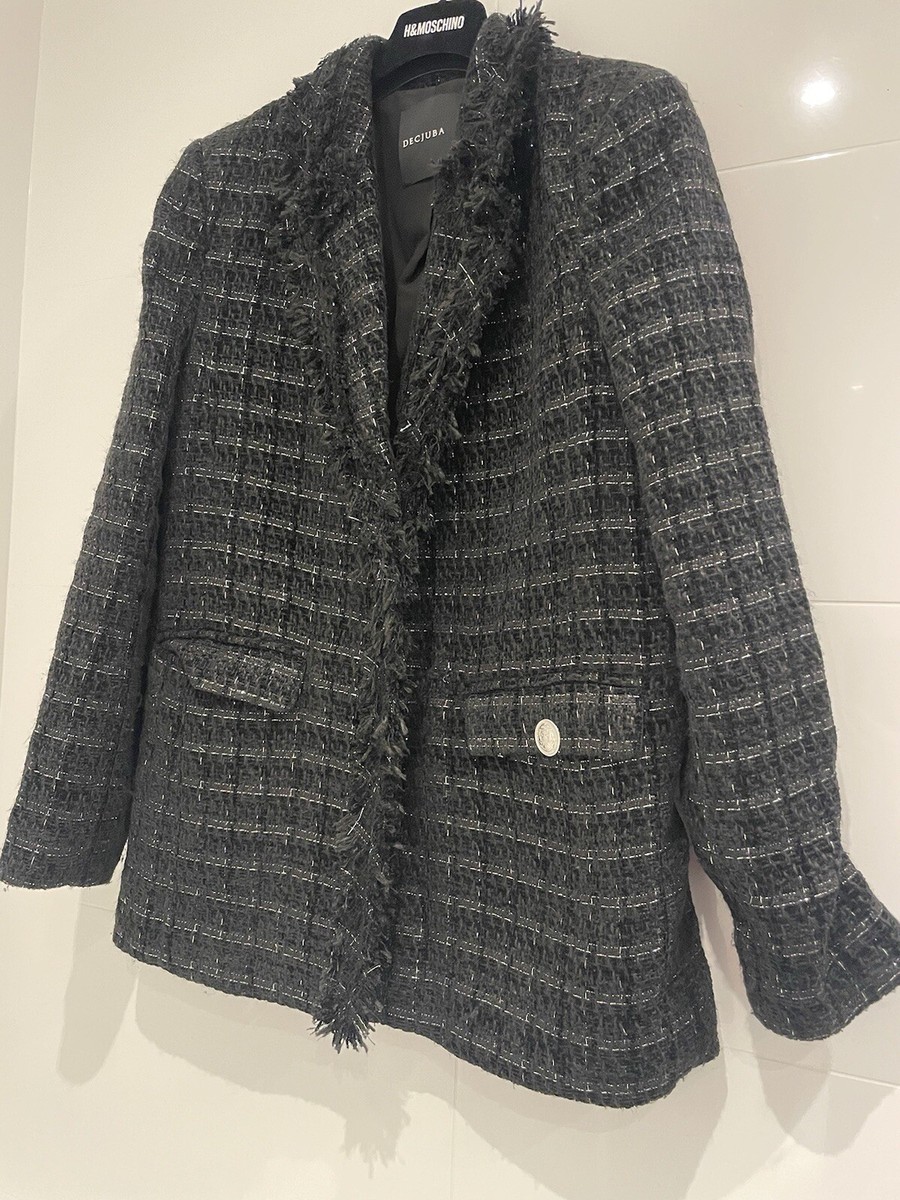 Designer Wardrobe Decjuba Houndstooth Blazer Decjuba Sadie Satin