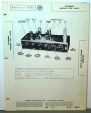 SAMS PHOTOFACT FOLDER 190-3 GROMMES MODELS 117PS 210PA