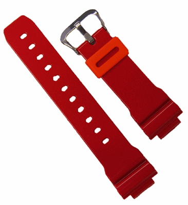 CASIO WATCH BAND 10349896 BAND FOR DW-6900 RED RESIN for sale