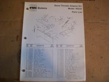 1977 FMC-Bolens Snow Thrower Adapter Kit Model 18539 Parts List 