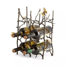 Michael Aram Brass Butterfly Ginkgo 6 Bottle Wine Rack 12.5"L x 7"W x 14.5 - NEW