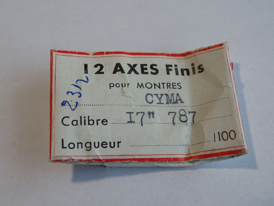 PIECE HORLOGERIE 1 AXE DE BALANCIER POUR MONTRE TAVANNES CYMA 17" 787