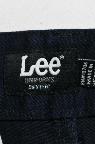 Lee Womens Navy Blue Mid Rise Bootcut Leg Stretch Uniforms Built To Fit Pants 13 - Picture 8 of 10