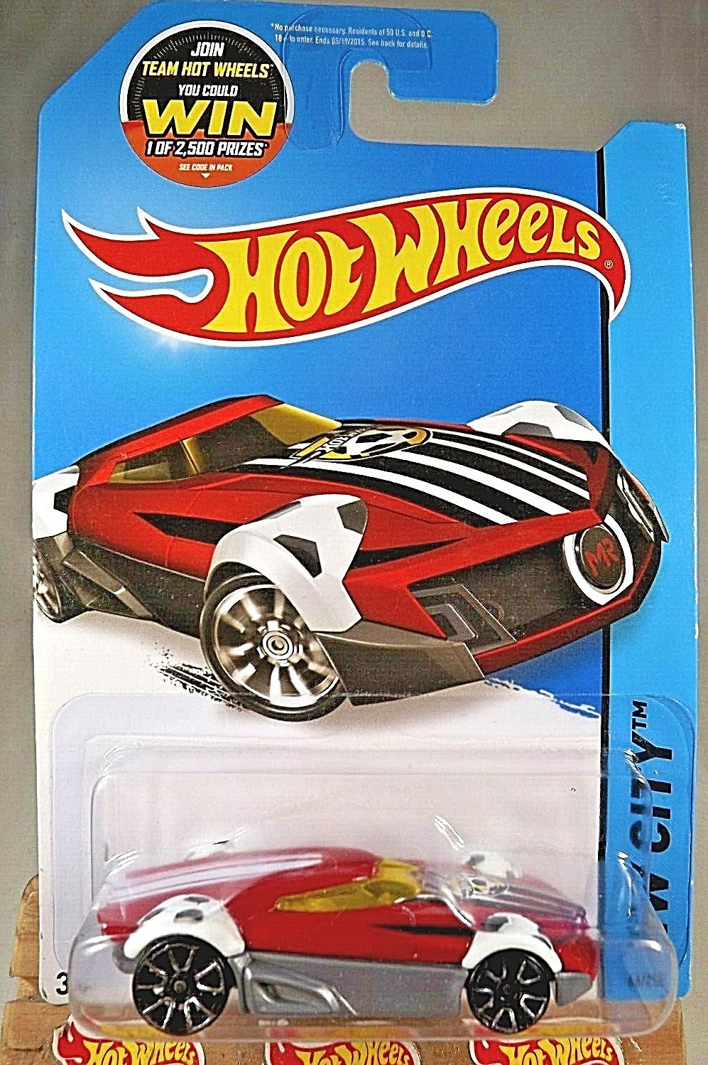 2015 Hot Wheels #66 HW City-HW All Stars MR11 Red Variation w/Chrome Trap5 Spoke