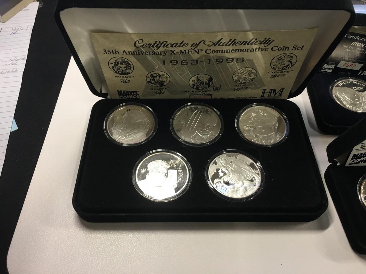 1996 Marvel Highland Mint Cards and Coins in Bronze and Silver w