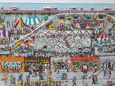 James Rizzi 3D On The Boardwalk Original Hand Signed Numbered From