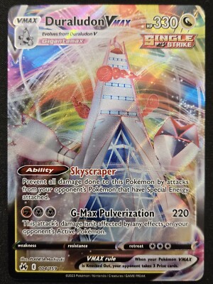 Duraludon VMAX 104/159 Crown Zenith Extended Art Ultra Rare Holo Pokémon 2023 NM