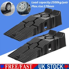 2X Heavy Duty 5 Ton 2.5+2.5 Ton Plastic Car Ramp Lifting Ramps 33cm Extra Wide