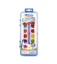  2Pack Bazic Washable Watercolor Paint 16 Assorted Colors With Brush