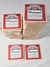 Vintage NOS Budweiser Paper Beer Coasters Package  King Of Beers