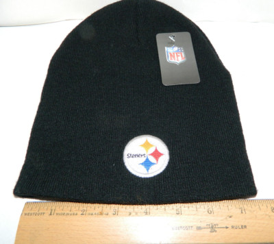 PITTSBURGH STEELERS NFL Black Knit Winter Hat Tailgate party adult cap