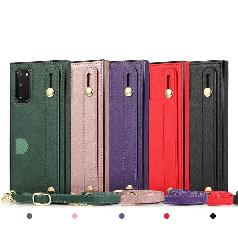 Crossbody Leather Case Card Back Phone Cover for Samsung S23 FE/S23+/S22+ Ultra - Image 2 of 4