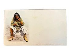 1899 PRIVATE MAILING CARD MOKI MOQUI NATIVE AMERICAN SMOKING APACHE UNPOSTED