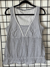 Esprit Striped Cotton Sleeveless Top Womens 1...