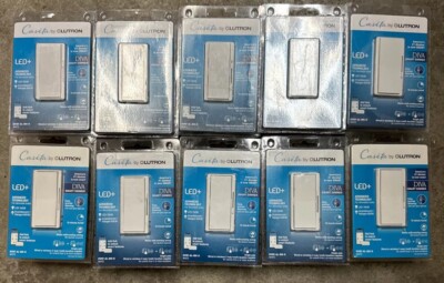  10 PCS Caseta Lutron DIVA SMART DIMMER DVRF-6L-WH-R LED+ AdvancedTechnology 