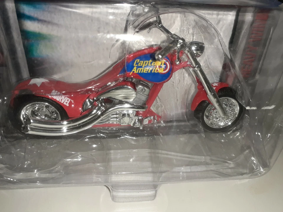 Marvel Motocicleta Colección Capitán América Vientos Pesados Maisto Sin usar, en caja ENVÍO GRATUITO Foto 3 de 3