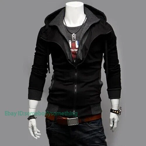 Mens Jackets Slim Fit Zip Up Hoodies Casual Korean Coats Warm For Winter Jackets image 8