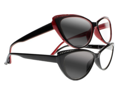 Bifocal Transition Photochromic Women Cat Eye Rhinestones UV400 Reading Glasses