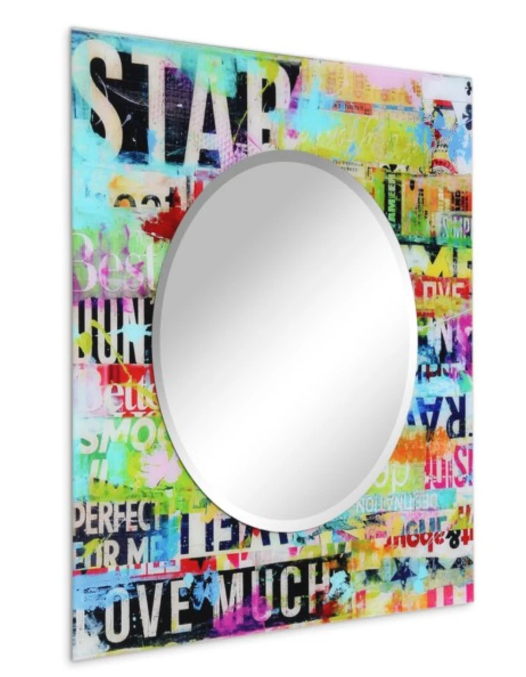 YOU ARE A STAR MIRROR MUCH LOVE Multicolor 36 x 36" TAM-148691-3636SQ-2424R NEW - Image 2 of 4