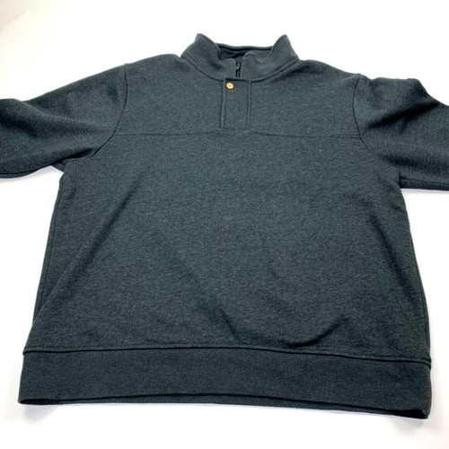 Orvis Mens Gray Long Sleeves Stand Up Collar Pullover 1/4 Zip Snap Size XL - Bild 6 von 12