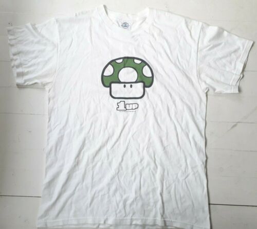 NINTENDO 1 UP Vintage 2004 T Shirt White M Mario … - image 1