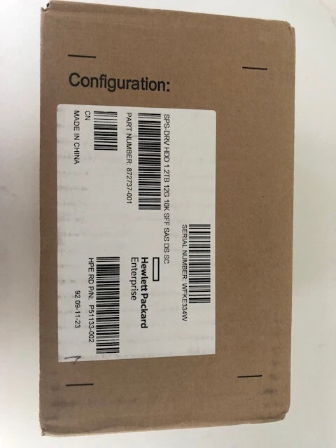 NEU NEW Original HP 1,2TB SAS HD 10K 12G P/N 872737-001 für G8 G9 G10 Server ✔✔✔