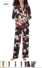 Room Service Womens 2-Piece Shawl Collar Pajama Set