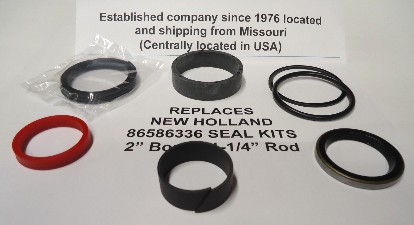 CASE IH & NEW HOLLAND REPLACEMENT SEAL KIT 86586336 SEAL KIT 2" BORE- 1-1/4" ROD