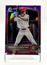 2025 Bowman Draft Steele Hall 1st Bowman Fuchsia Reptilian Refractor /199 Reds