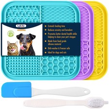 3 Pcs Lick Mat for Dogs Cats Small Suction Slow Feeder Licking Mats Set