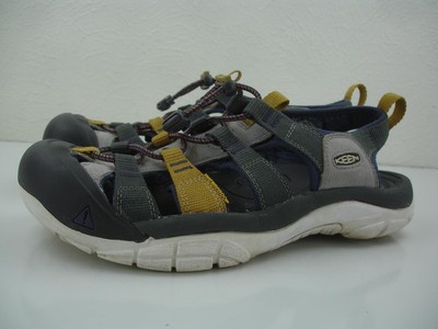 Keen Men's M Newport Evo H2 Hiking Sandals Gargoyle Gray Yellow Crown  Blue