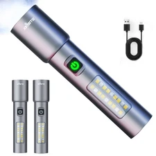 90000000lm LED Tactical Flashlight Aluminum USB Rechargeable Work Light Torch