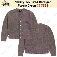 Stussy Textured Cardigan Purple Green 117291