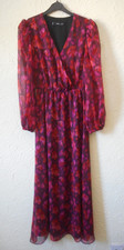 Mango MNG ~ Women's Long Sleeve Long Dress ~Red ~ UK 4 / US 0 / EUR XXS ~RRP £60