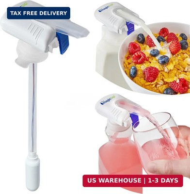 Magic Tap Automatic Drink Dispenser for Fridge, White (1 Pack), No Spill Milk Di