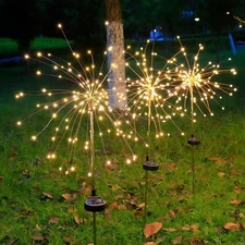 Solar Firework Garden Stake Lights – Warm White / Multi-Color / Cool White
