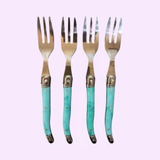 Laguiole Bee Cake Forks (4) Birthday Confetti Appetizer Fruit Dessert Kitchen