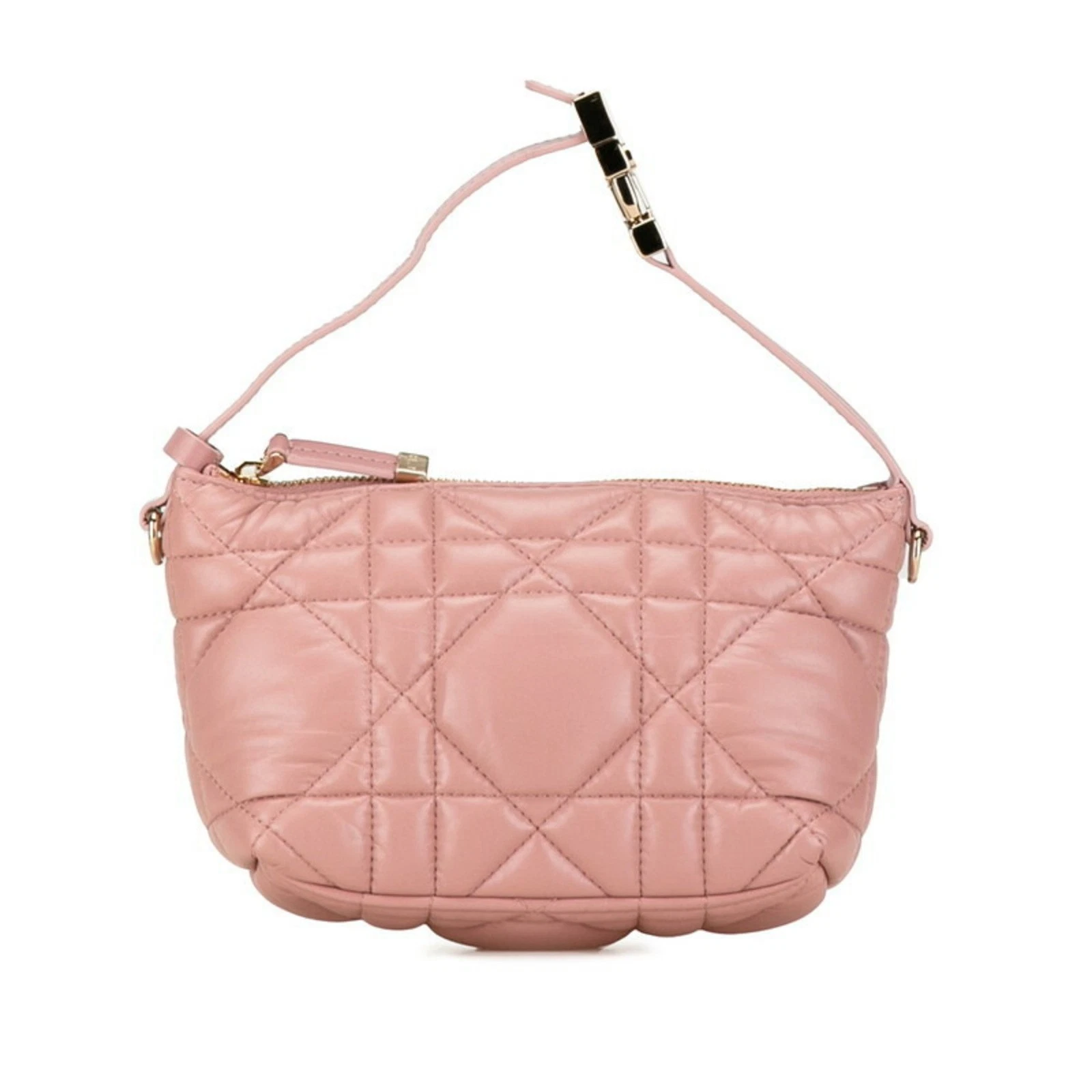 Sac pochette Dior Cannage Lady en cuir rose authentique