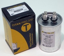 1pc TitanPro TRC30 HVAC Round Motor Run Capacitor 30 MFD/UF 370 Volts