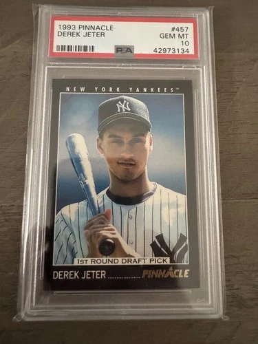 1993 Pinnacle Derek Jeter PSA 10 Rookie #457 HOF Yankees Short Stop