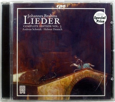 CPO Brahms ANDREAS SCHMIDT Lieder Vol. 3 (CD, FULL SILVER, Germany) 999 443-2