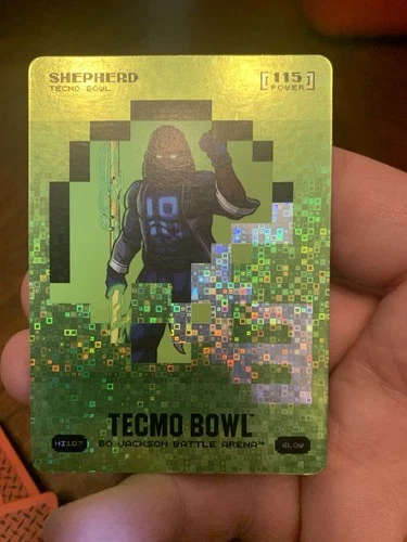 Bo Jackson Battle Arena Tecmo Bowl HI107 Shepherd Glow Helmet Icon Green CD Lamb